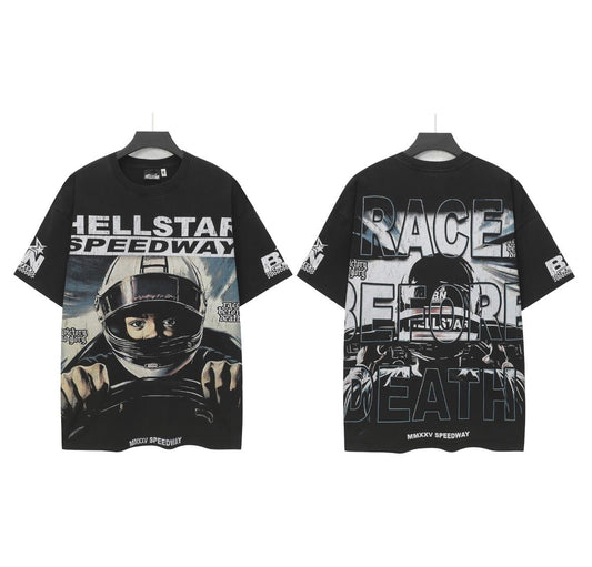 Hellstar Speedway Tee Black Grey.