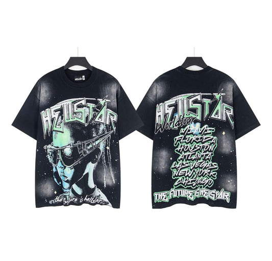 Hellstar World Tour Tee Black Green.